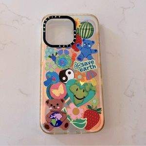 Casetify iPhone 13 Pro Iridescent Save Earth Sticker phone case